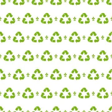 Recycle ecology Seamless pattern. Flat vector illustration. Stock Illustration
