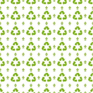 Recycle ecology Seamless pattern. Flat vector illustration. 스톡 일러스트