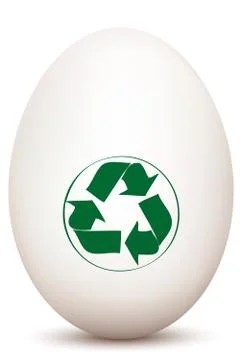 Recycle egg Illustrazione stock