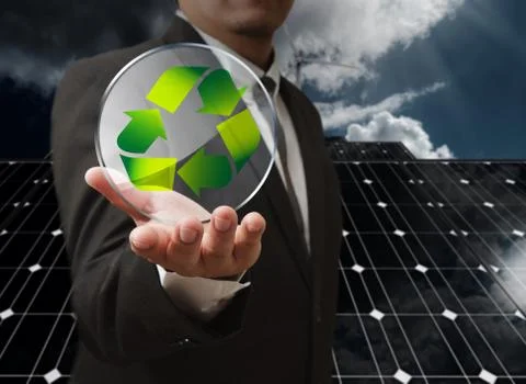 Recycle energy Stock Illustration