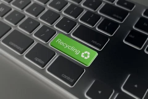 Recycle enter key in green Stock Illustration