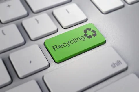 Recycle enter key in green Stock Illustration