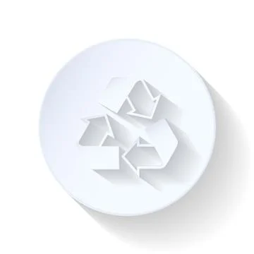 Recycle flat icon Stock Illustration