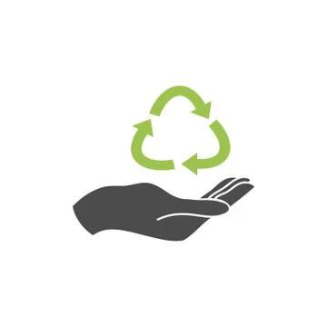 Recycle flat vector icons flat vector icon isolated on white background. Stock Illustration