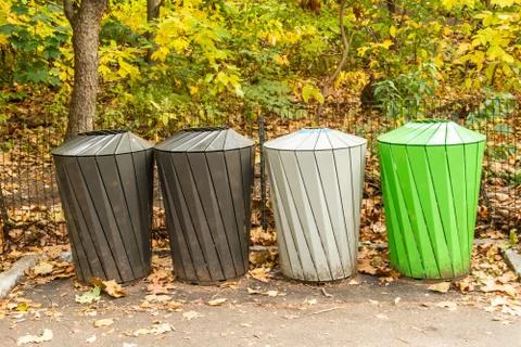 Recycle garbage cans Stock Photos