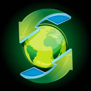 Recycle globe Stock Illustration