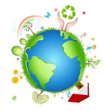 Recycle globe Stock Illustration
