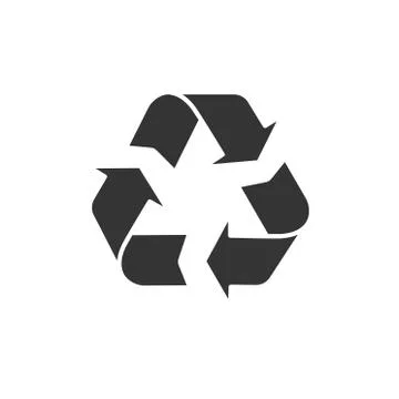Recycle glyph black icon. Zero waste lifestyle. Eco friendly. Pollution preve Stock Illustration