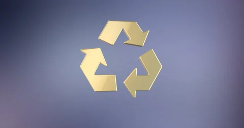 Recycle Gold 3d Icon Stock Footage 66781807