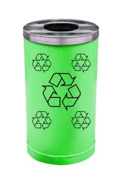 Recycle green bin Stock Photos