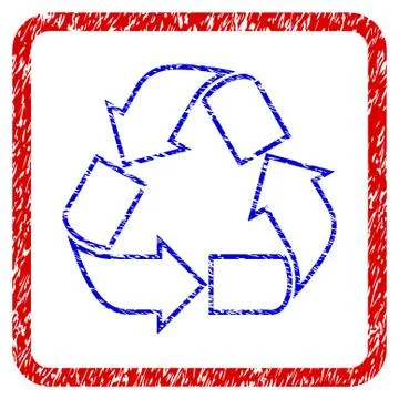 Recycle Grunge Framed Icon Illustrazione stock