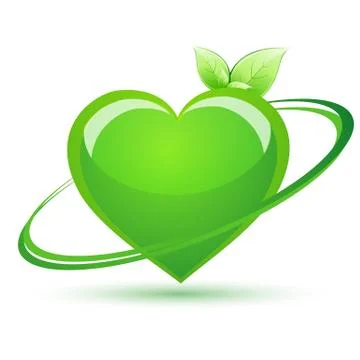 Recycle heart Illustrazione stock