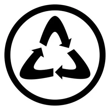 Recycle icon black Stock Illustration