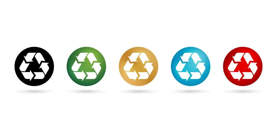 Recycle Icon circle bubble Stock Illustration
