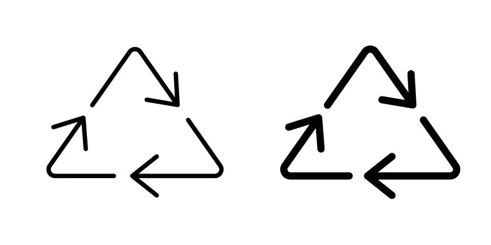Recycle icon for design projects and web UI Stock Illustration