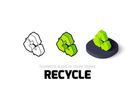 Recycle icon in different style Stock Illustration