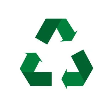 Recycle Icon. Environmental Management Vector in Flat Design on White Isolated Stock Illustration
