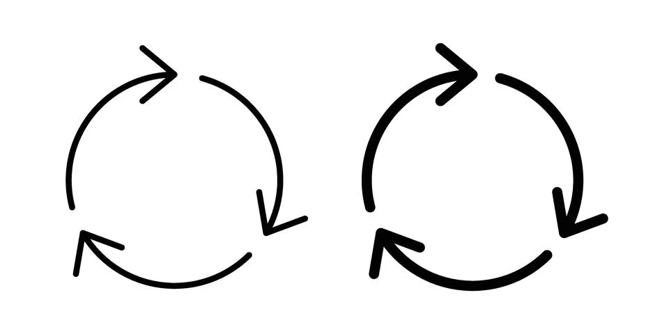 Recycle icon graphic element. web icon set 库存插图