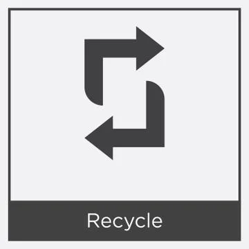 Recycle icon isolated on white background Free Stock Illustration