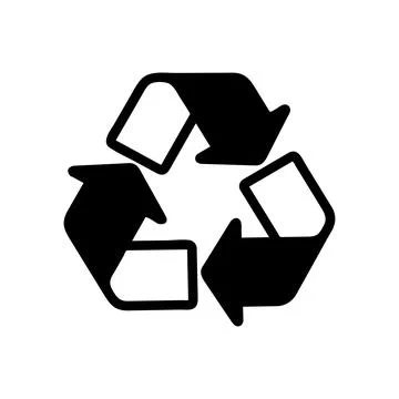 Recycle icon isolated on white background vector Stock Illustration