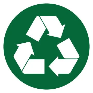Recycle icon logo design Illustrazione stock
