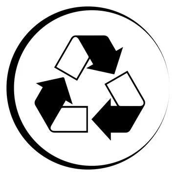 Recycle icon logo design Stock Illustration