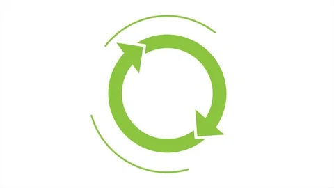 Recycle icon with rotating arrows (Seamless Loop Animation) Stock Footage 103304012