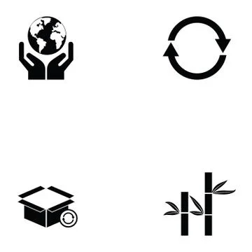 Recycle icon set Stock Illustration