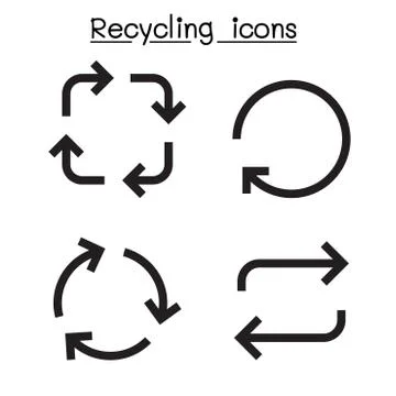 Recycle icon set 스톡 일러스트