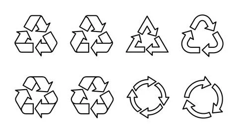 Recycle icon set. Recycling vector icon. Illustrazione stock