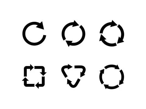 Recycle icon set vector illustration isolated on white background Stock Illustration