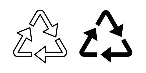 Recycle icon symbol. Flat Vector illustration Stock Illustration