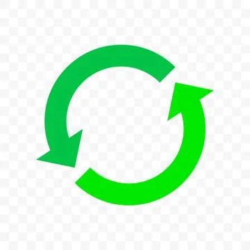 Recycle icon, vector arrow symbol. Eco waste reuse cycle, waste circle or bio Illustrazione stock