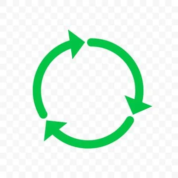 Recycle icon, vector arrow symbol. Eco waste reuse cycle, waste circle or bio Stock Illustration