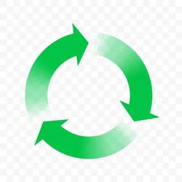 Recycle icon, vector arrows circle symbol. Eco waste reuse cycle, bio waste r Illustrazione stock