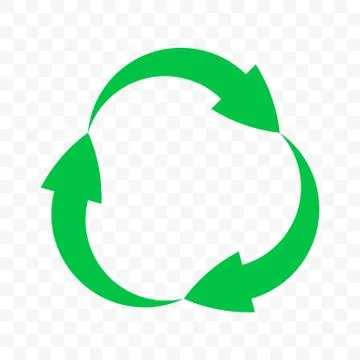 Recycle icon, vector arrows circle symbol. Eco waste reuse cycle, bio waste r Illustrazione stock