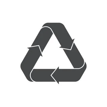 Recycle icon vector black Stock Illustration