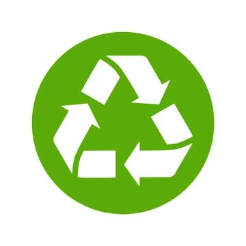 Recycle icon vector flat style isolated on white background Stock-Illustration