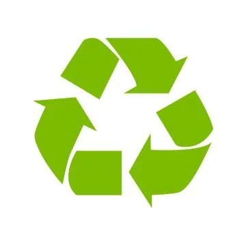 Recycle icon vector graphics design. Green color. Stock Illustration