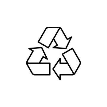 Recycle icon vector. Recycling vector icon. Stock Illustration
