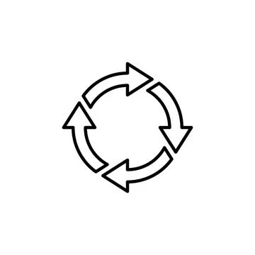 Recycle icon vector. Recycling vector icon. Stock Illustration