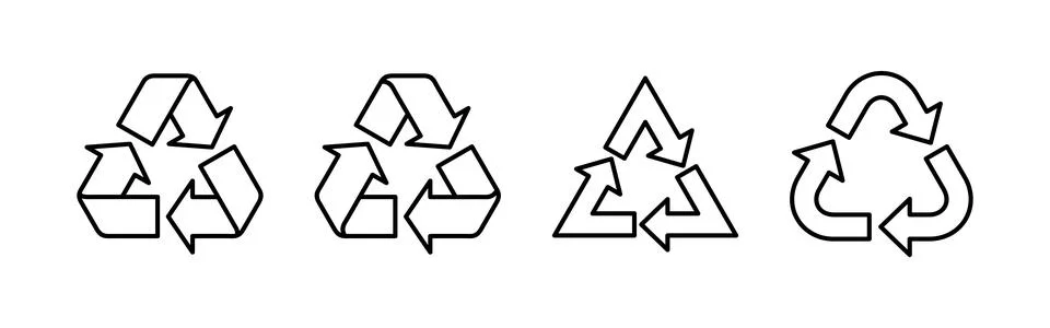 Recycle icon vector. Recycling vector icon. Stock Illustration