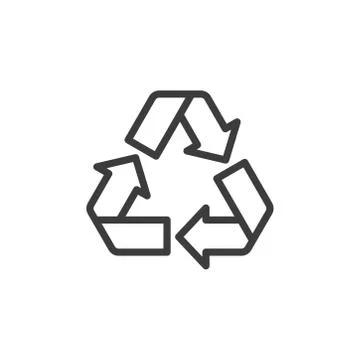 Recycle icon on white background Stock Illustration