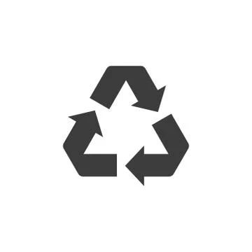 Recycle icon on white background Stock Illustration