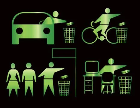 Recycle icons Stock Illustration