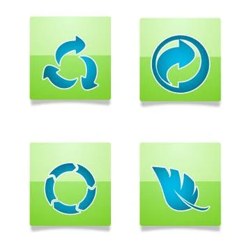 Recycle icons Illustrazione stock