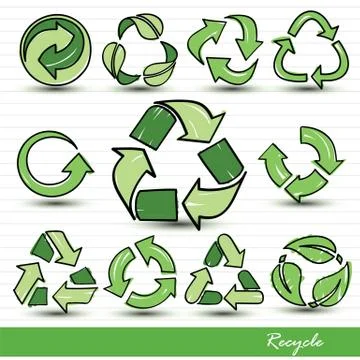 Recycle icons Stock Illustration
