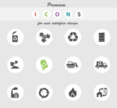 Recycle icons set Stock Illustration
