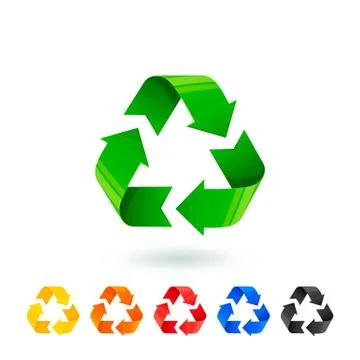 Recycle icons set. Waste sorting, segregation Illustrazione stock