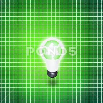 Recycle idea bulb Stock Illustration